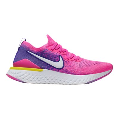 pink and yellow nike women's shoes