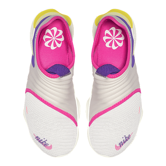 Nike Women's Free RN Flyknit 3.0 Running Shoes PurpleWhiteYellow Nike Women's Free RN Flyknit 3.0 Running Shoes PurpleWhiteYellow