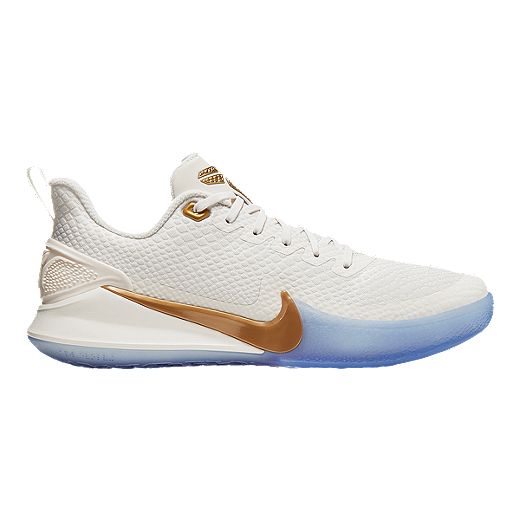 Nike Unisex KB Mamba Focus Basketball Shoes White/Gold | Sport