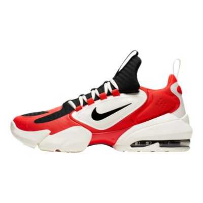 all red training shoes