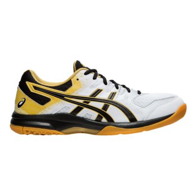 black and gold asics running shoes