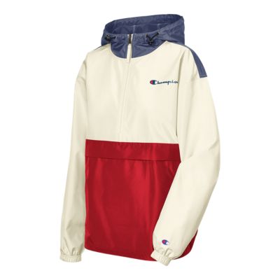champion packable jacket red