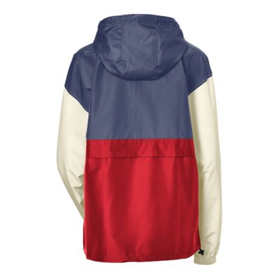 champion windbreaker red white blue