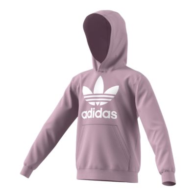 girls adidas trefoil hoodie