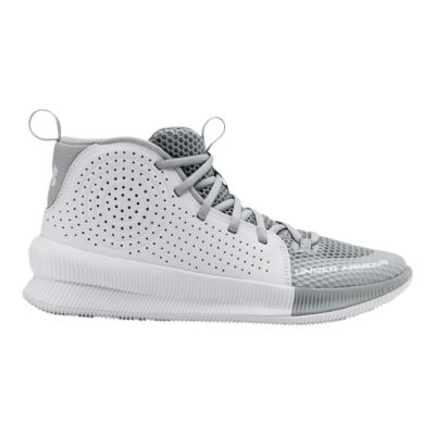 Jet Mid Basketball Shoes - Grey/WHite 