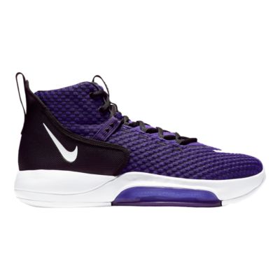 purple white basketball shoes
