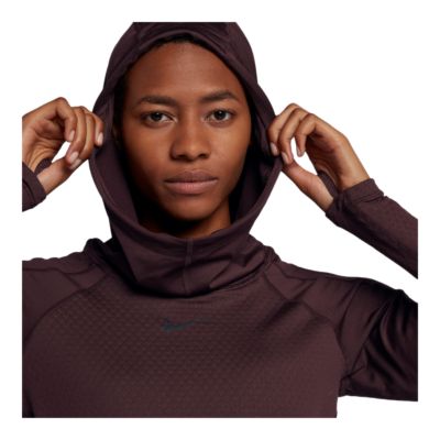 nike pro hyperwarm hooded women's training hoodie