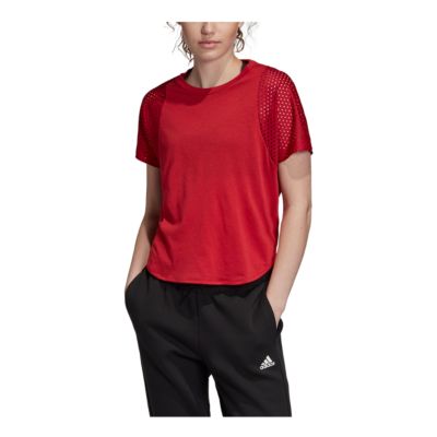 maroon adidas shirt womens