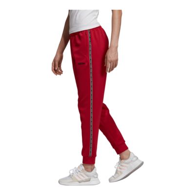 burgundy adidas pants womens