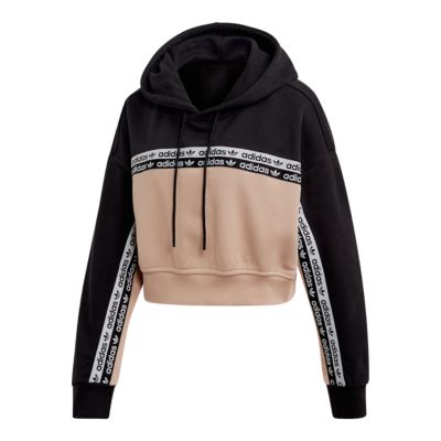 adidas tape crop hoodie