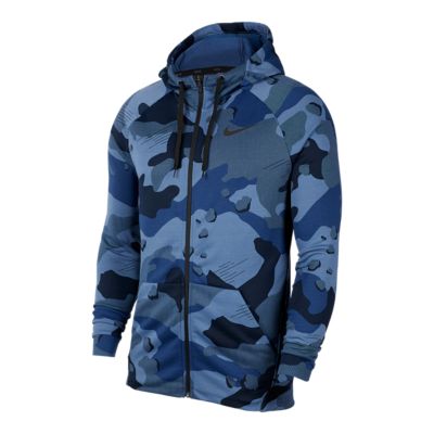 blue camo zip hoodie