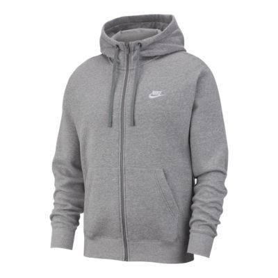 nike gray zip hoodie