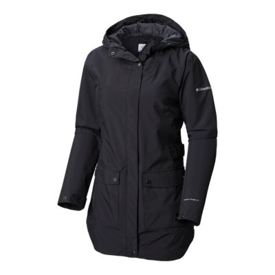 womens black rain jacket with hood