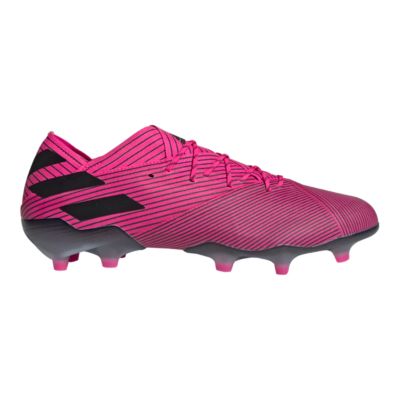 pink and black cleats