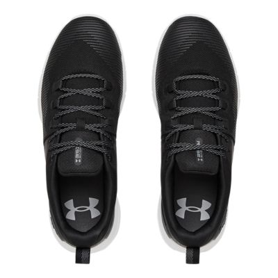 black and white under armor shoes