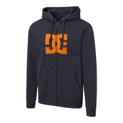 mens black and orange hoodie