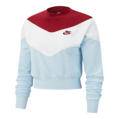 nike heritage crew sweatshirt blue