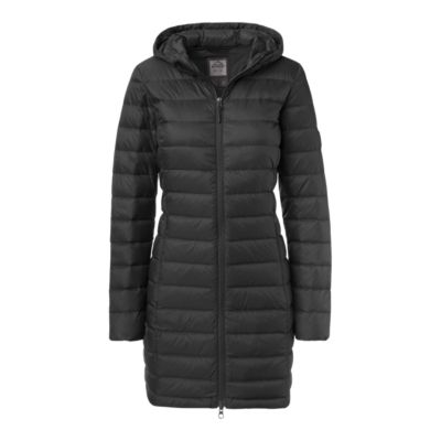 black long down coat womens