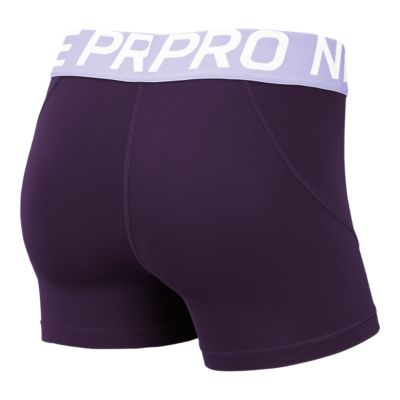 nike pro shorts purple