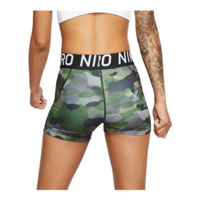 nike dry women's rebel attack camo shorts