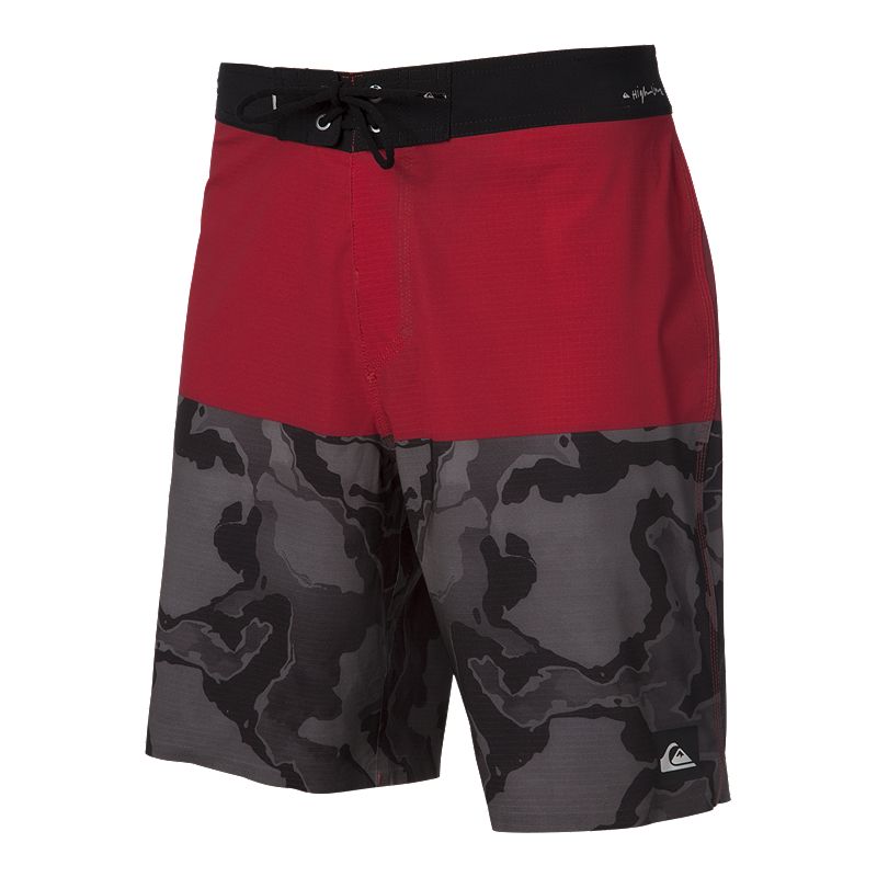 Quiksilver Men's Highline Division Deluxe 19 Inch Boardshorts - Red ... Quiksilver Shorts Red