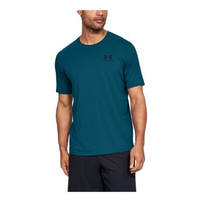 under armour charged cotton left chest men's logo tee