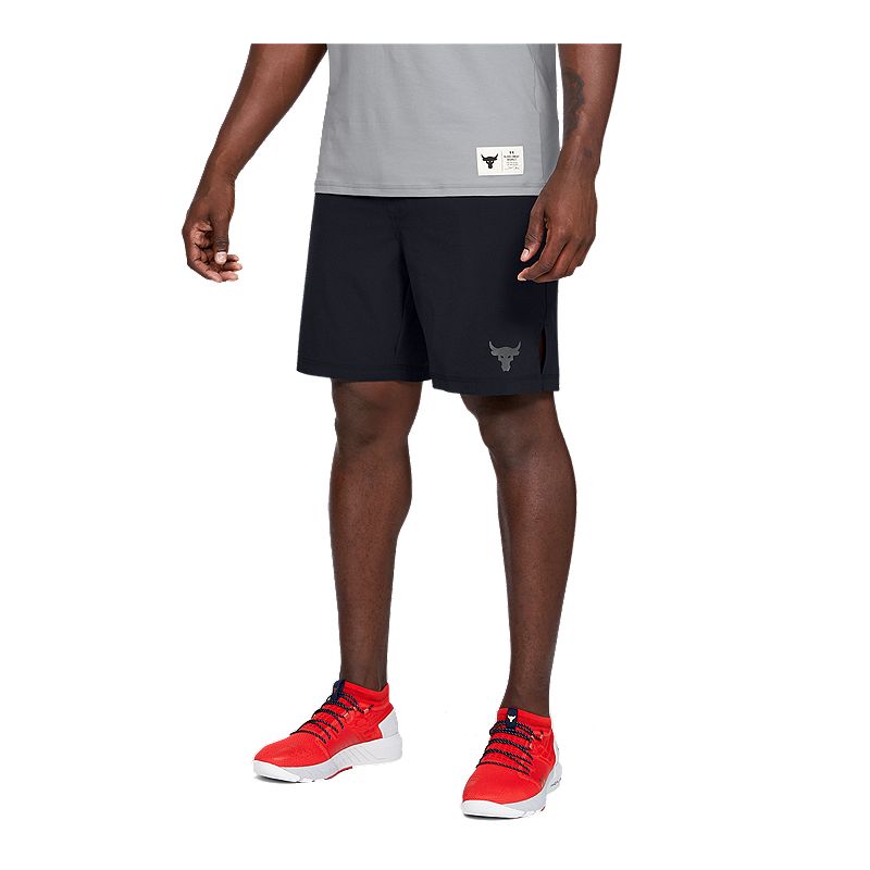 Under Armour Project Rock Mens Training Shorts 1346070 Size Small Gray for sale online 
