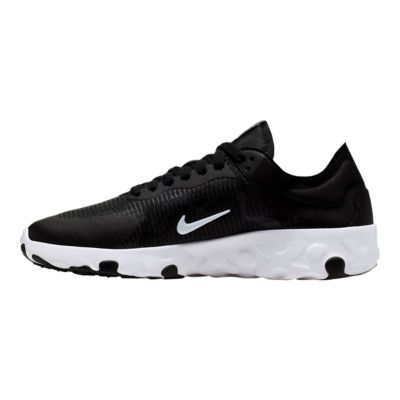 nike black & white renew lucent trainers