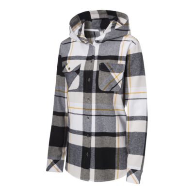 black and white plaid hoodie