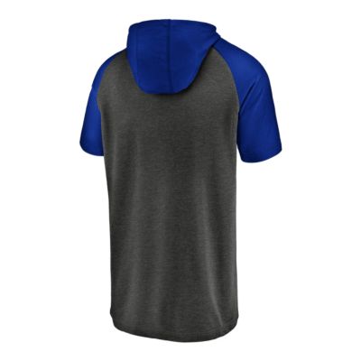 blue short sleeve hoodie