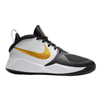 nike basketball shoes black and gold