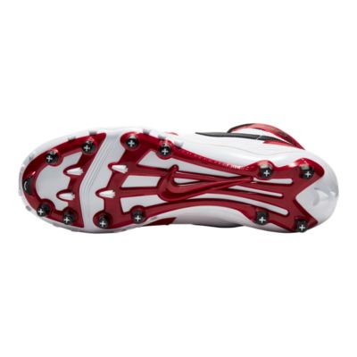 red and white jordan football cleats