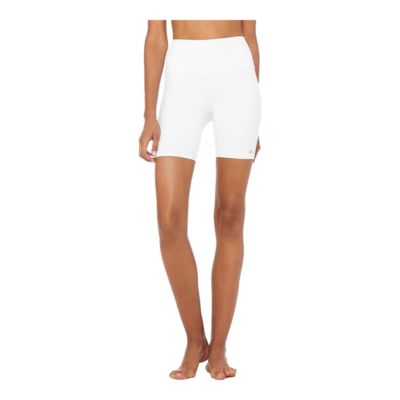 womens white biker shorts