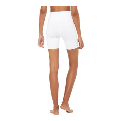 white biker shorts women's