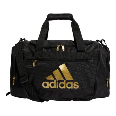 gold and black adidas bag