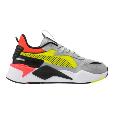 grey and yellow puma shoes