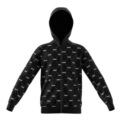 boys black adidas hoodie