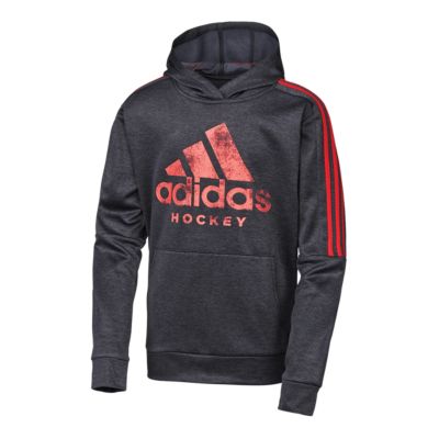 embossed badge of sport pullover hoodie