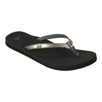 metallic flip flop sandals