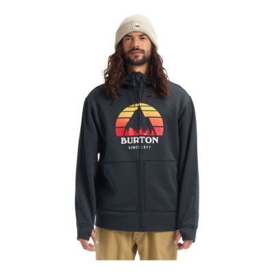 burton men's oak full zip hoodie