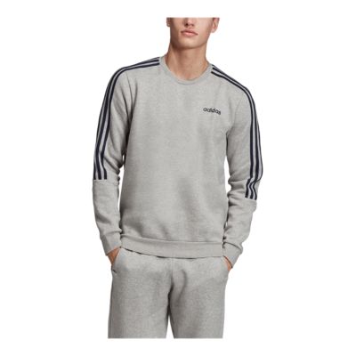 adidas essentials 3 stripes crew sweatshirt