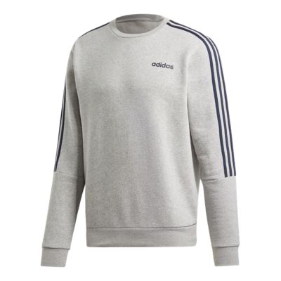 adidas men's athletics essential 3 stripe crew sweatshirt