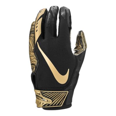 black and gold nike football gloves