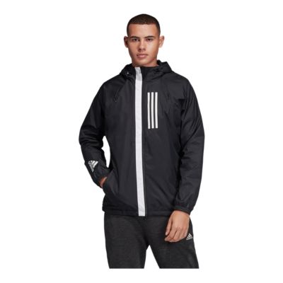 mens lined windbreaker jacket with hood