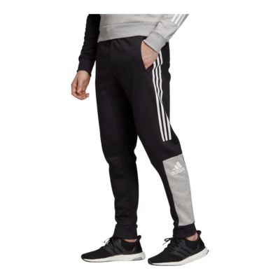 black adidas fleece pants