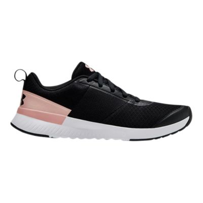 black and pink under armour shoes