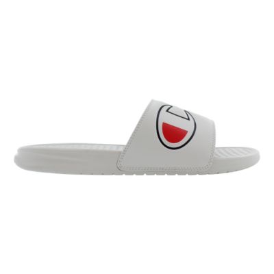 black and white champion slides