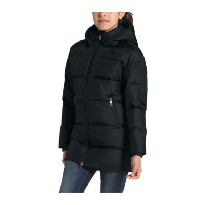 girls black northface coat