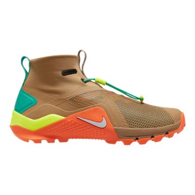 orange training shoes