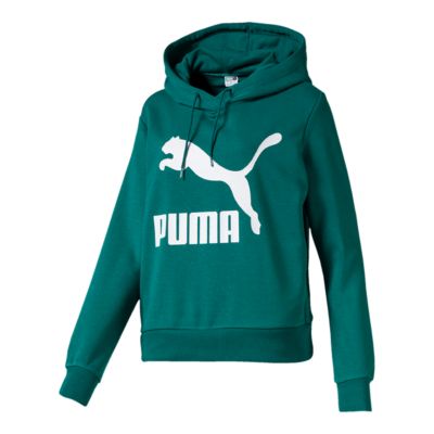 green puma hoodie womens